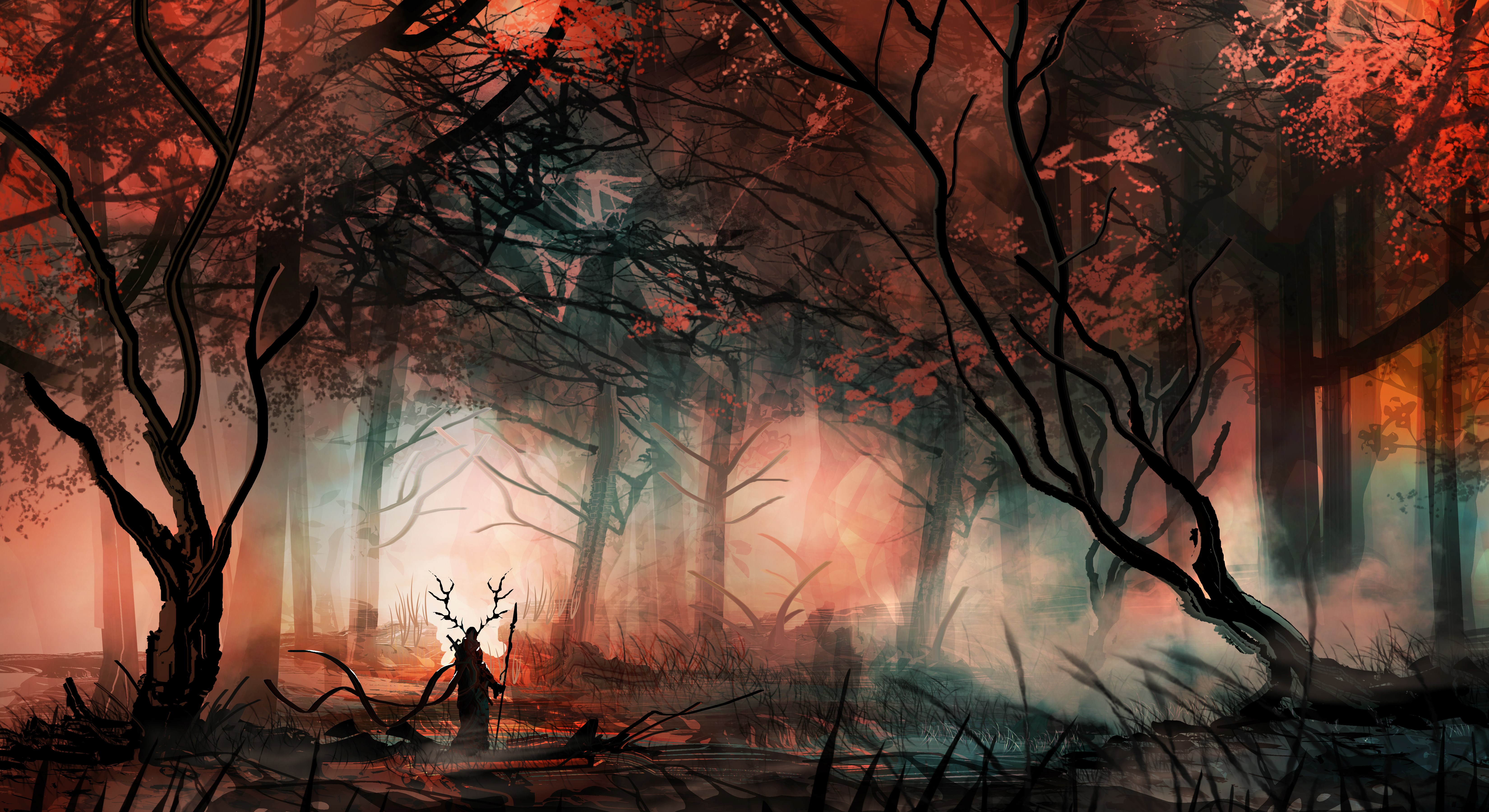 6600x3600 windows wallpaper forest