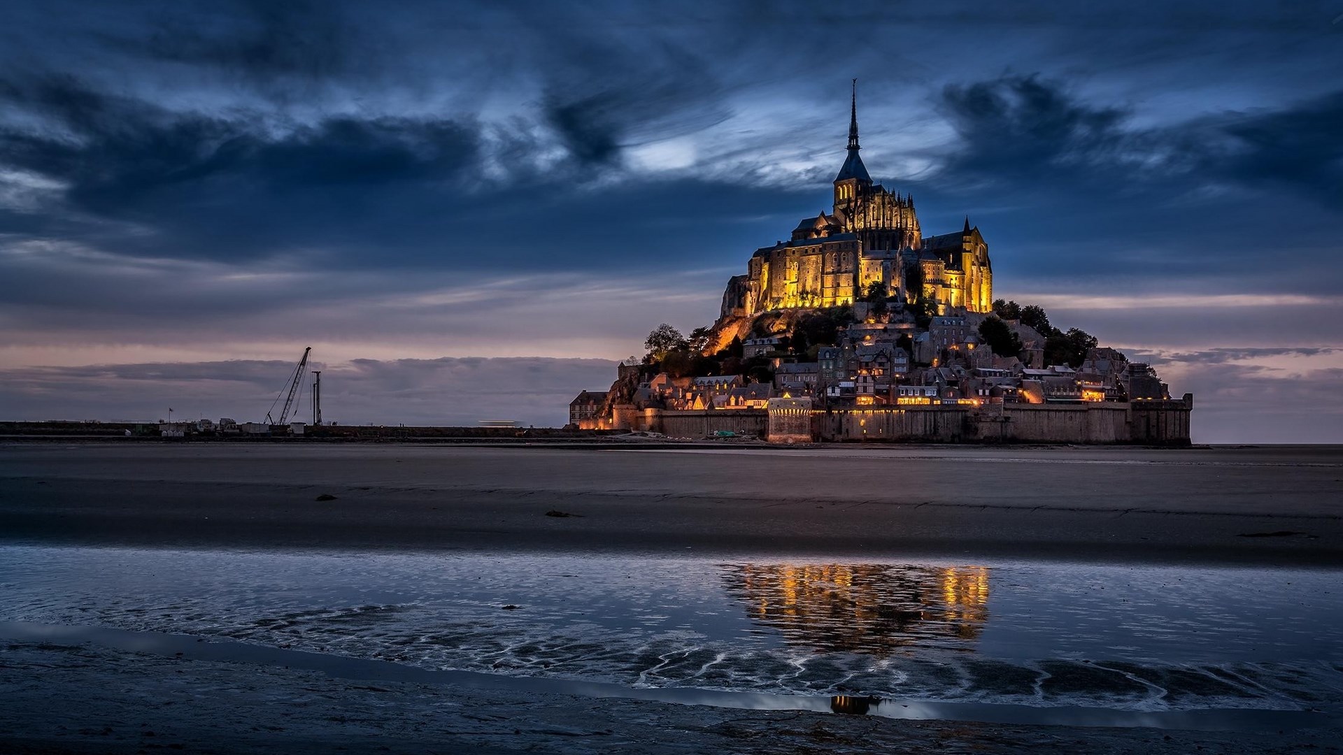 mont saint michel  - Full HD Background 1920x1080