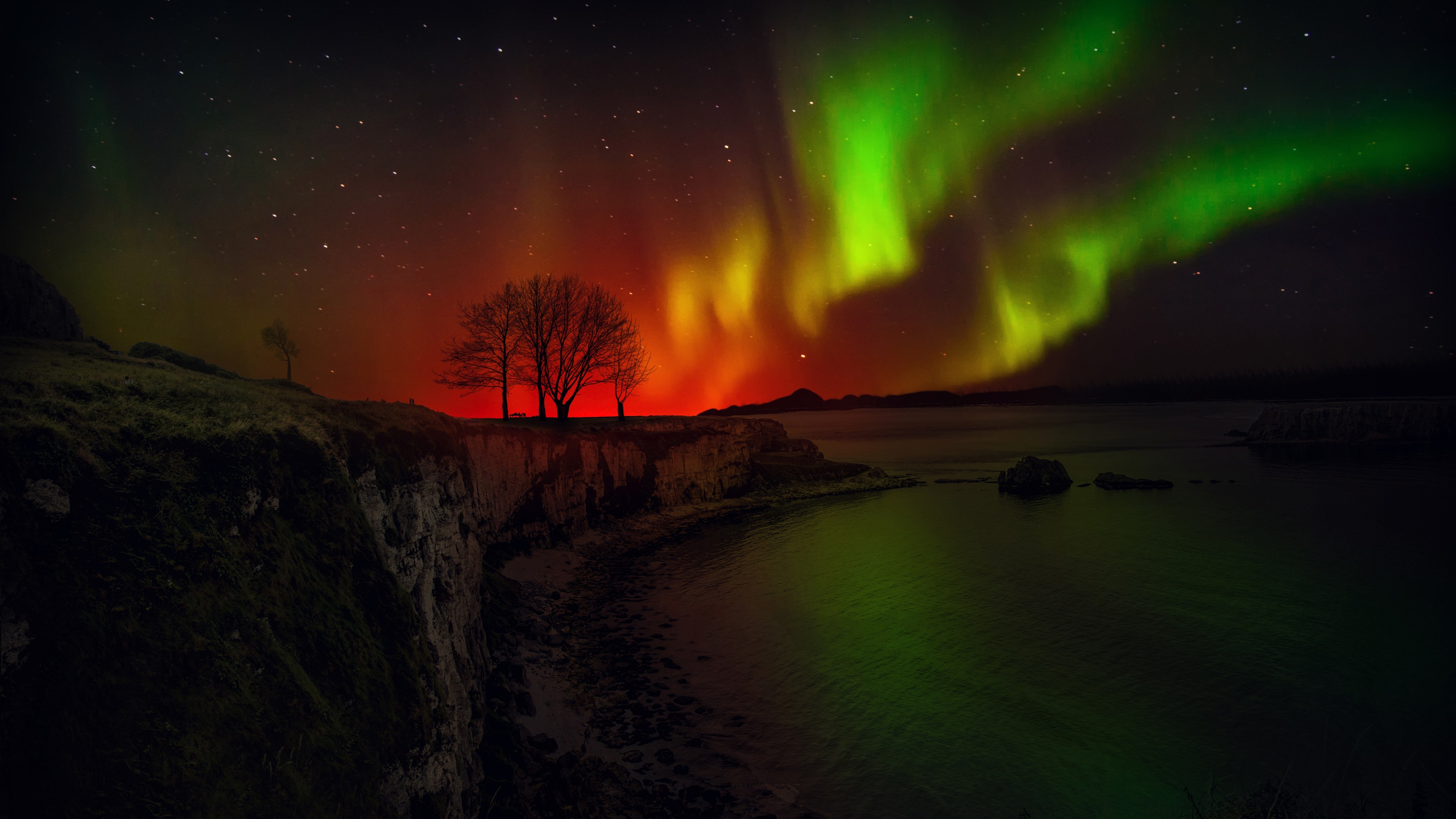 3840x2160 aurora borealis 4k wallpaper for pc free