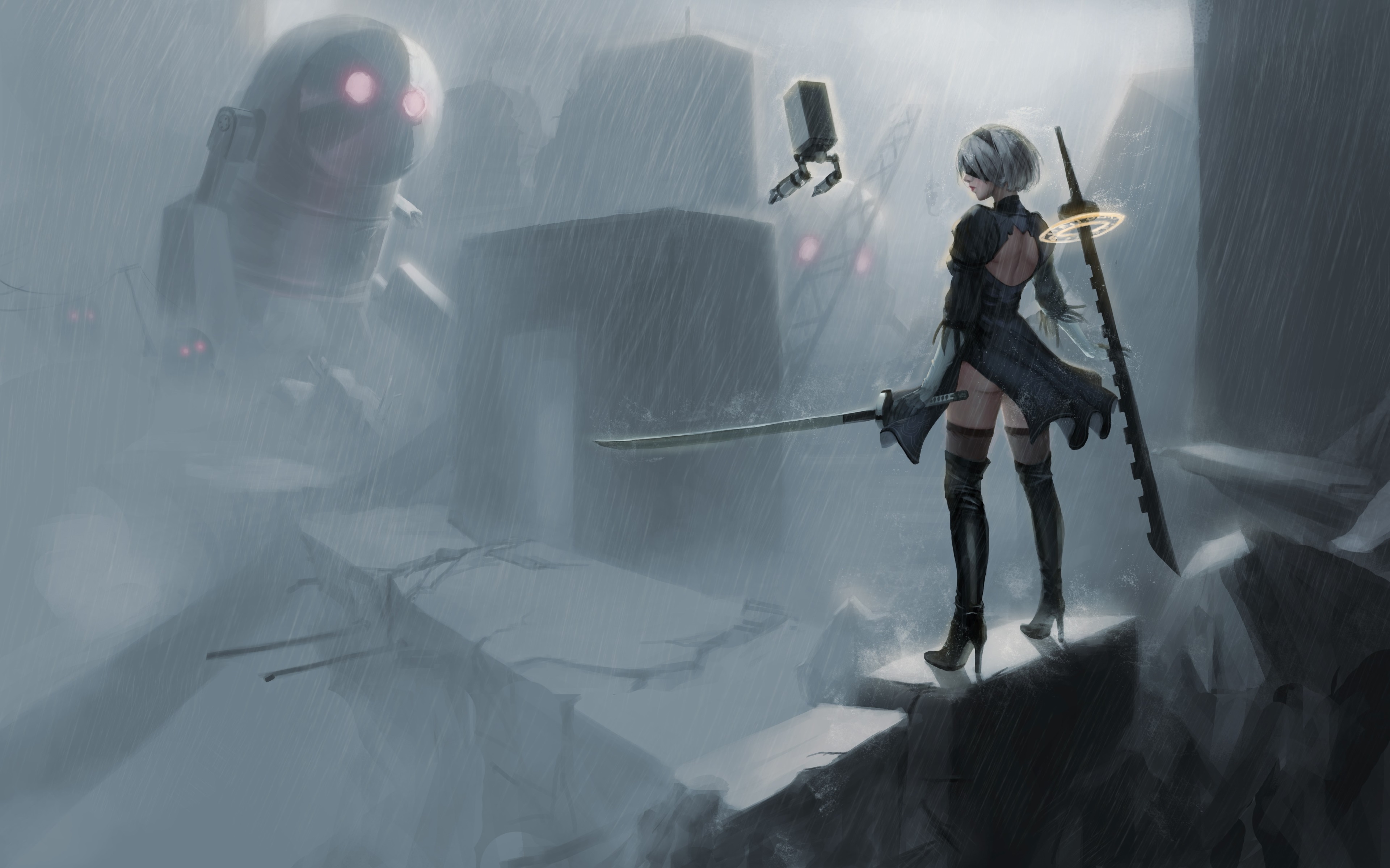3840x2400 nier automata 4k wallpaper for screen