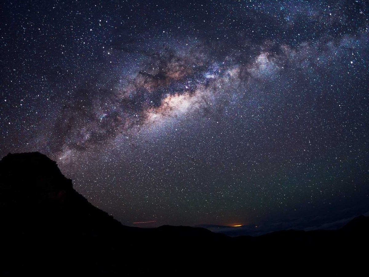 starry night night stars landscape milky way long exposure comet galaxy wallpaper