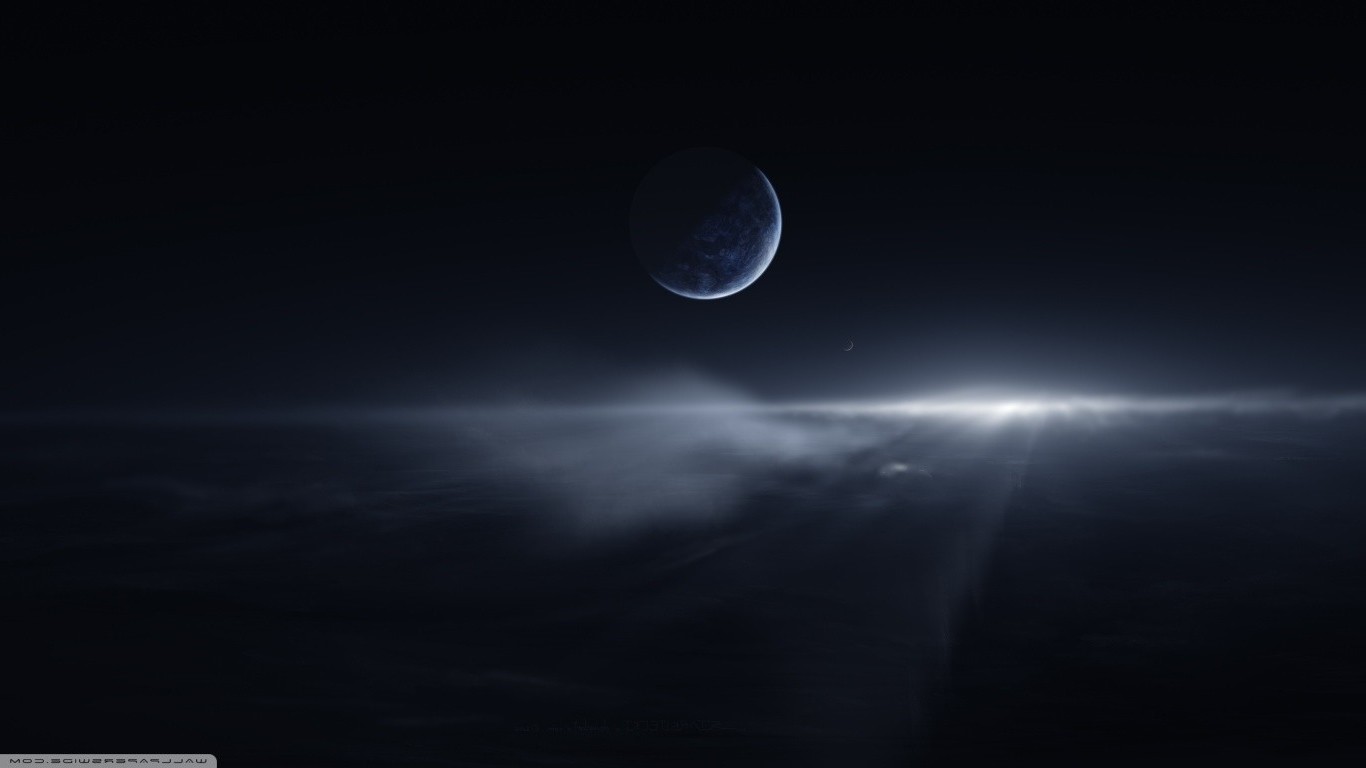 space dark blue wallpaper