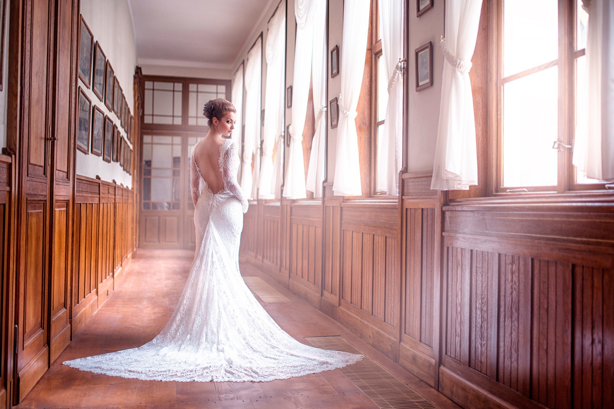 dress women model bride dress wallpaper