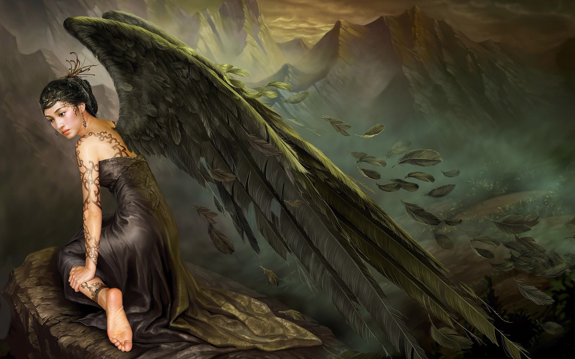 angel fantasy art artwork wallpaper