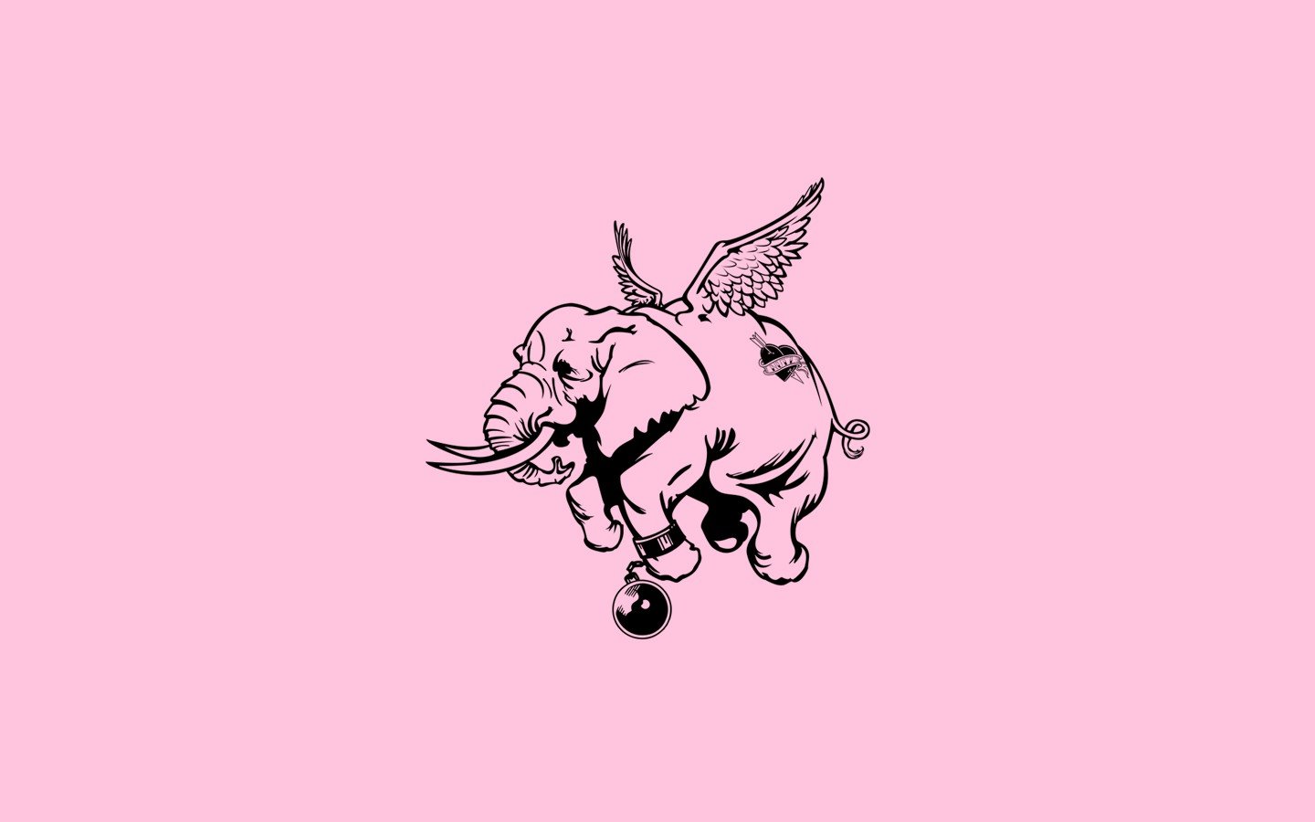 love humor elephant minimalism wallpaper