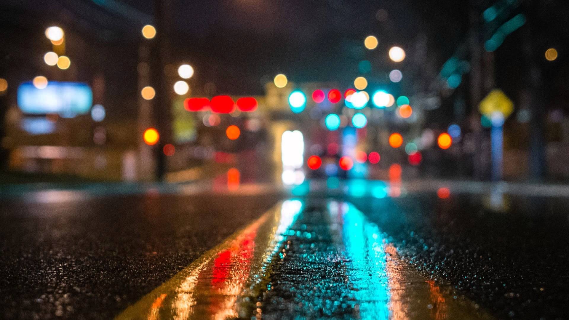 1920x1080 asphalt bokeh city depth of field new york city reflection road traffic lights urban water drops wet rain wallpaper JPG 317 kB