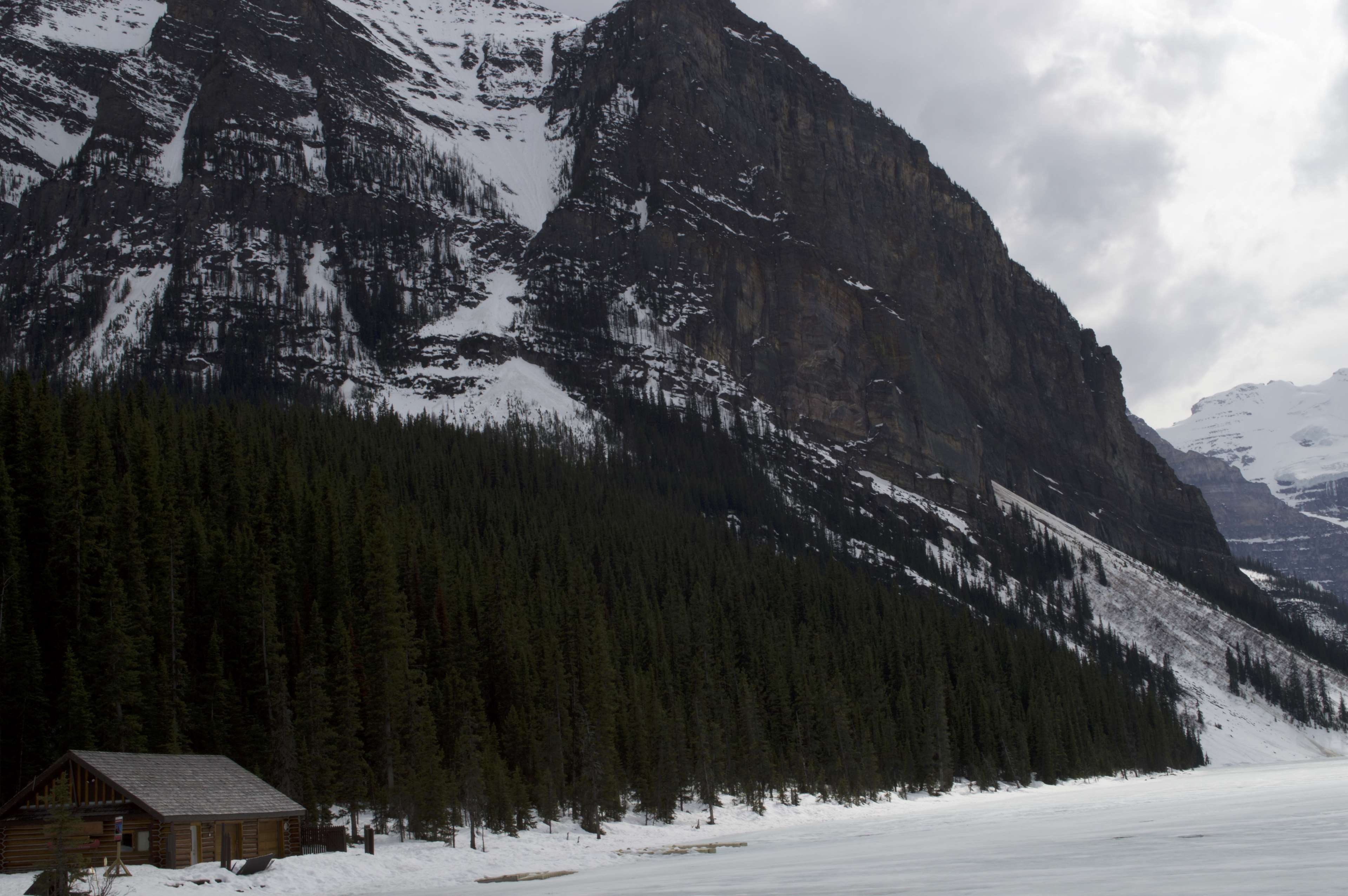 canada, clear water, crystal clear, forest, ice, lake louise, love, nature, river, snow, springtime, water, waterfall 4k wallpaper