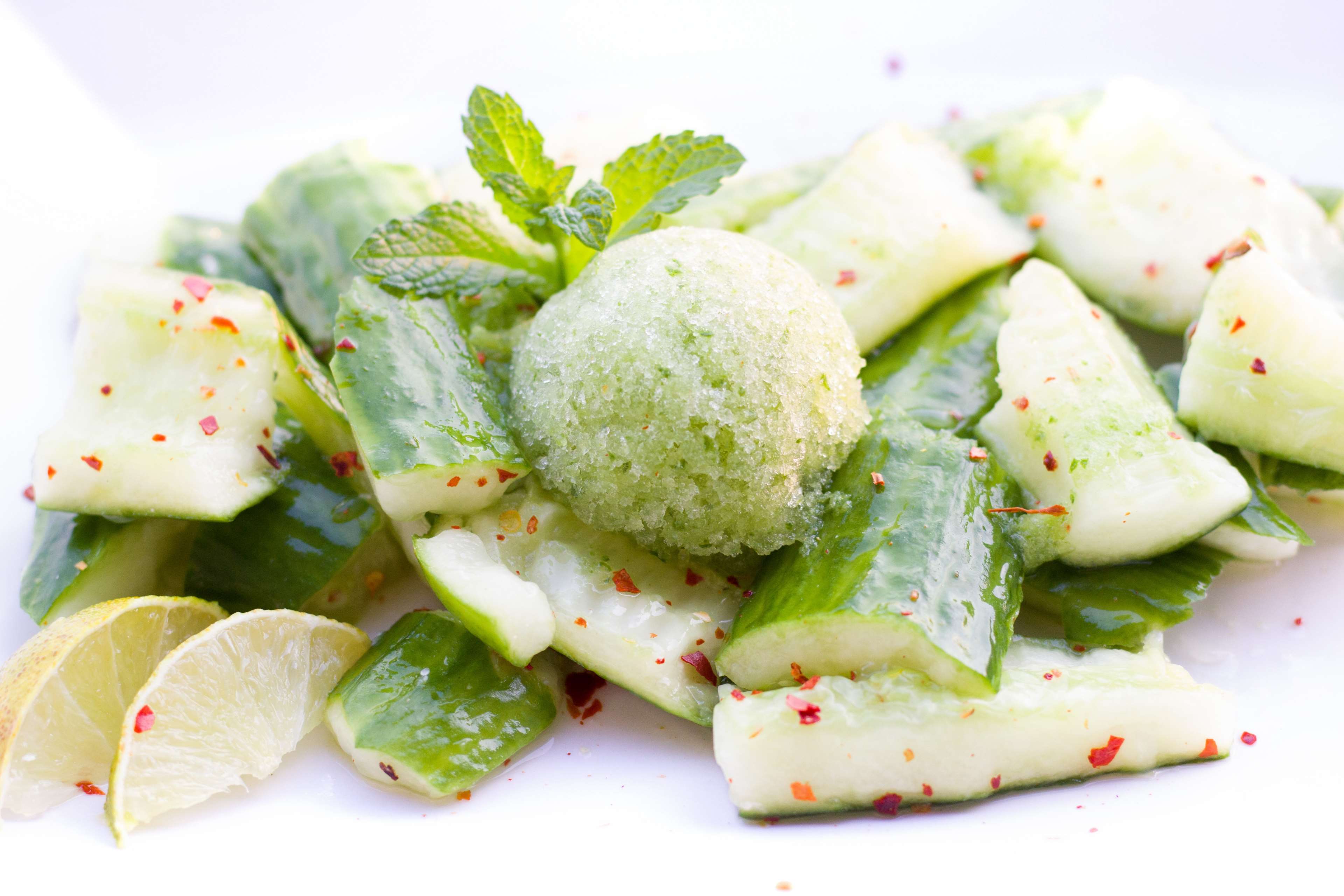 appetizing, chili, cucumber, cucumber salad, delicious, eat, food, frisch, garden cucumber, gherkins, green, healthy, ice, mint, nutrition, of course, raw food, salad, spicy, vegan, vegetables, vegetarian, vitamins 4k wallpaper