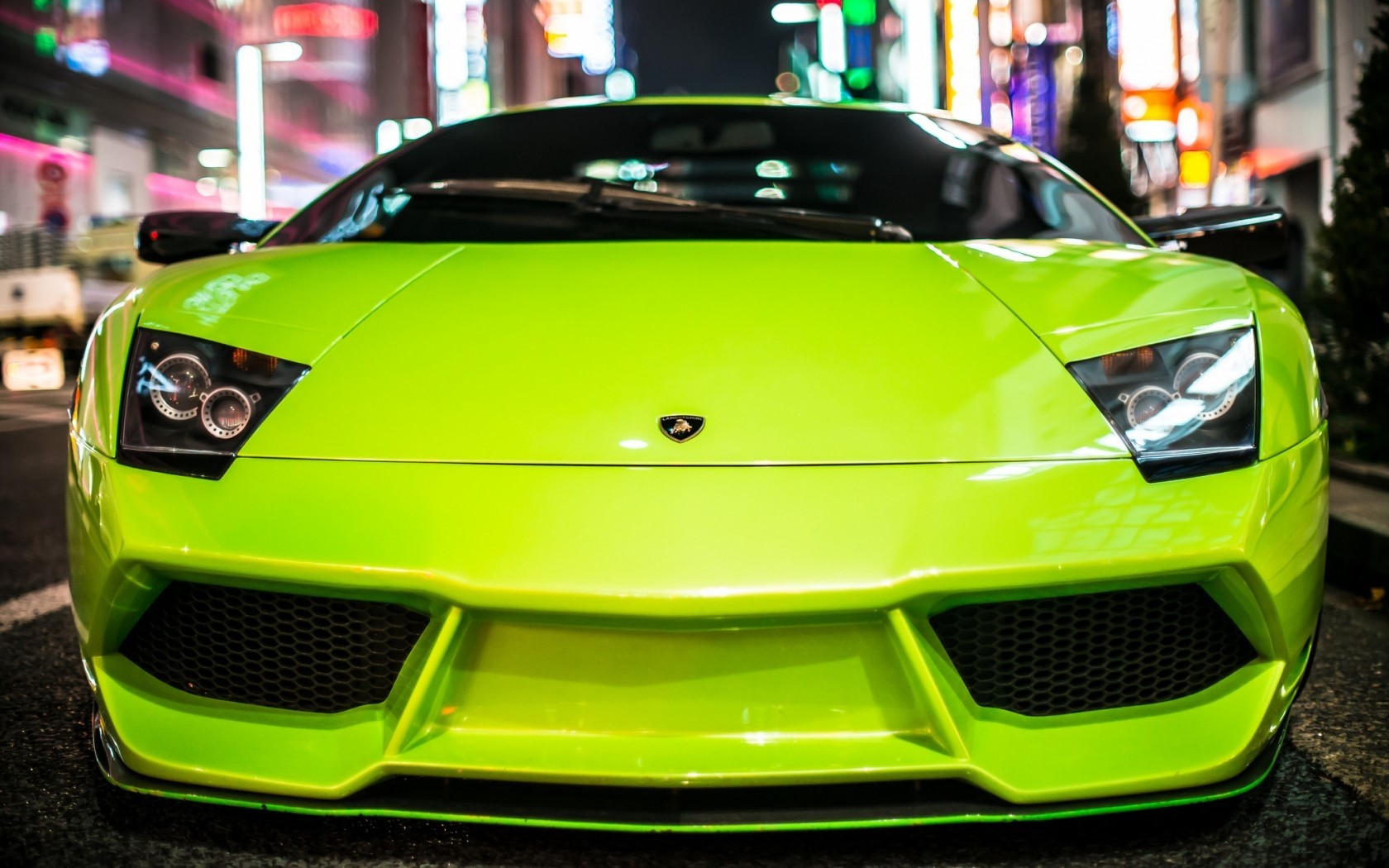 1680x1050 Car, Headlights, Lamborghini wallpaper JPG 