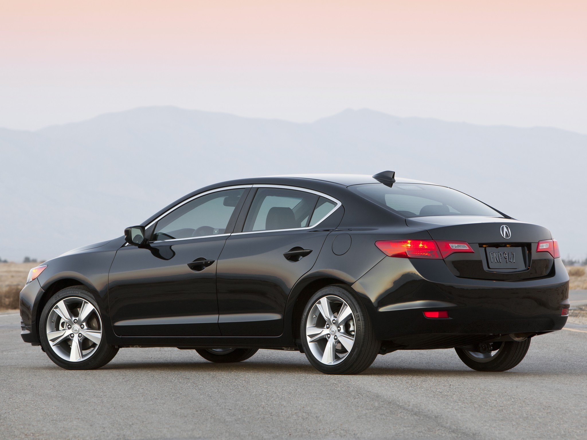 Acura, Ilx, 2012, Black, Sedan, Style, Side view, Cars, Mountains wallpaper