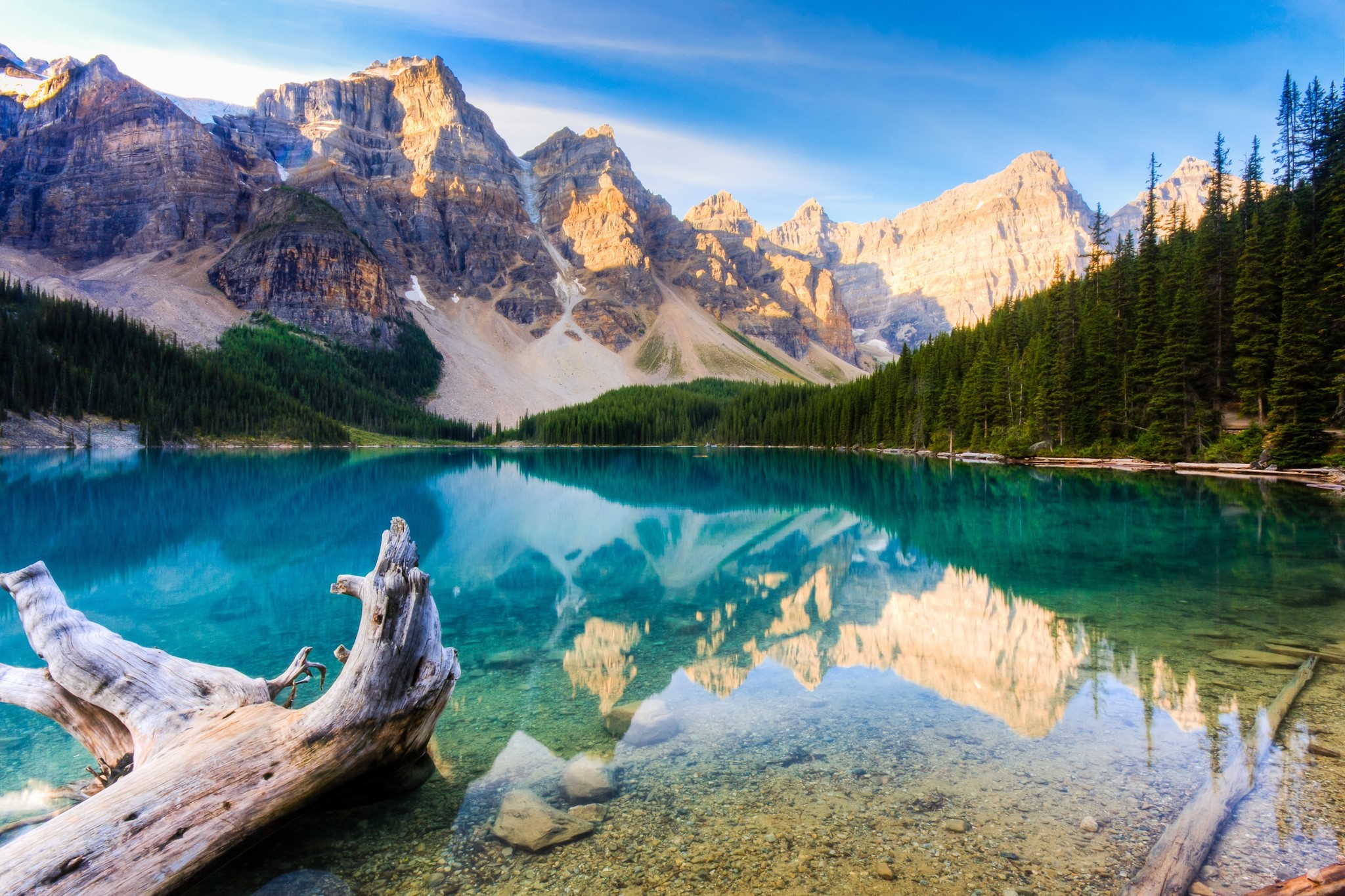 Canada, Mountains, Lake, Stub, Trees wallpaper