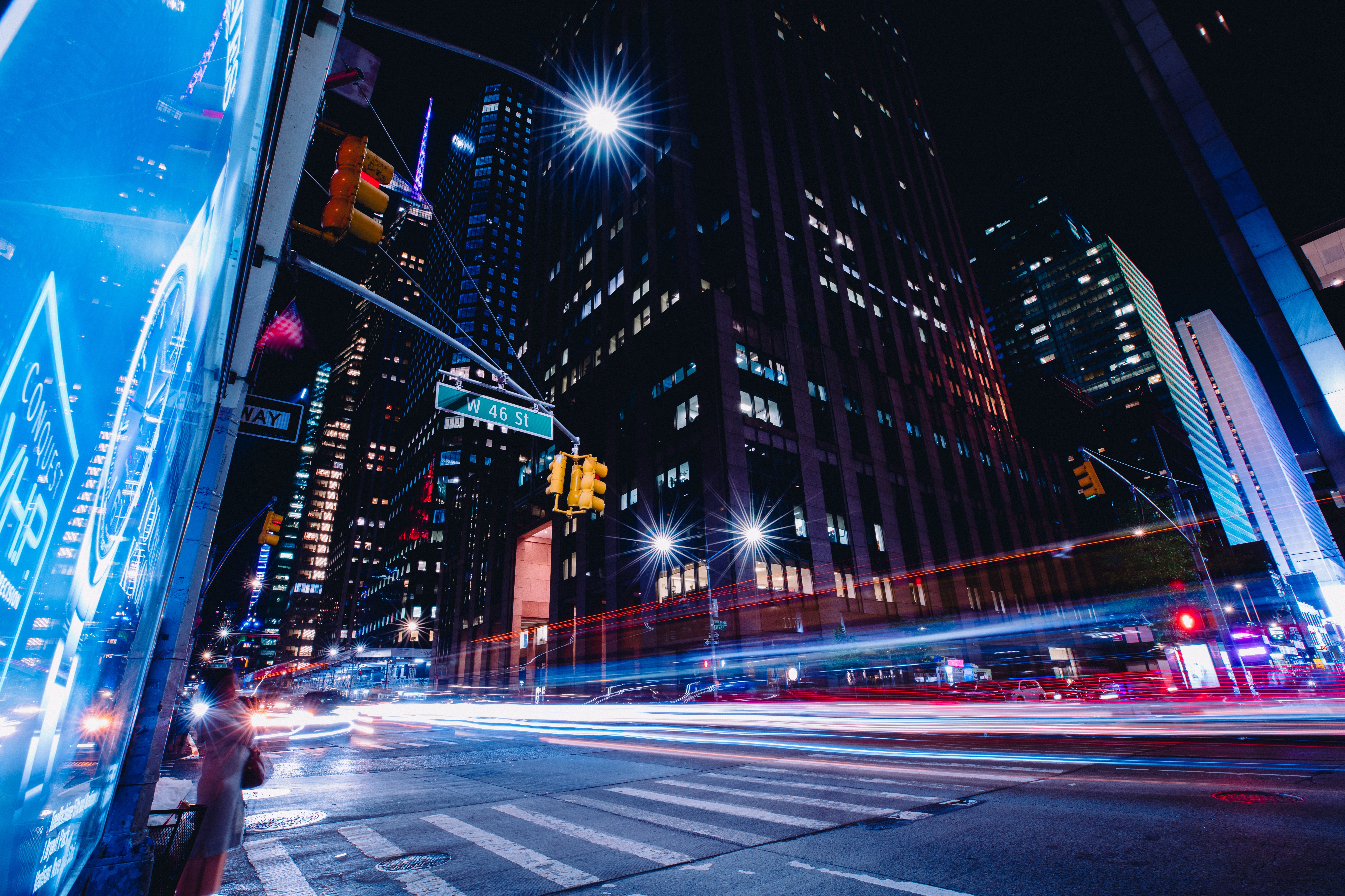 new york, city, street, long exposure, photography, hd, 4k, 5k