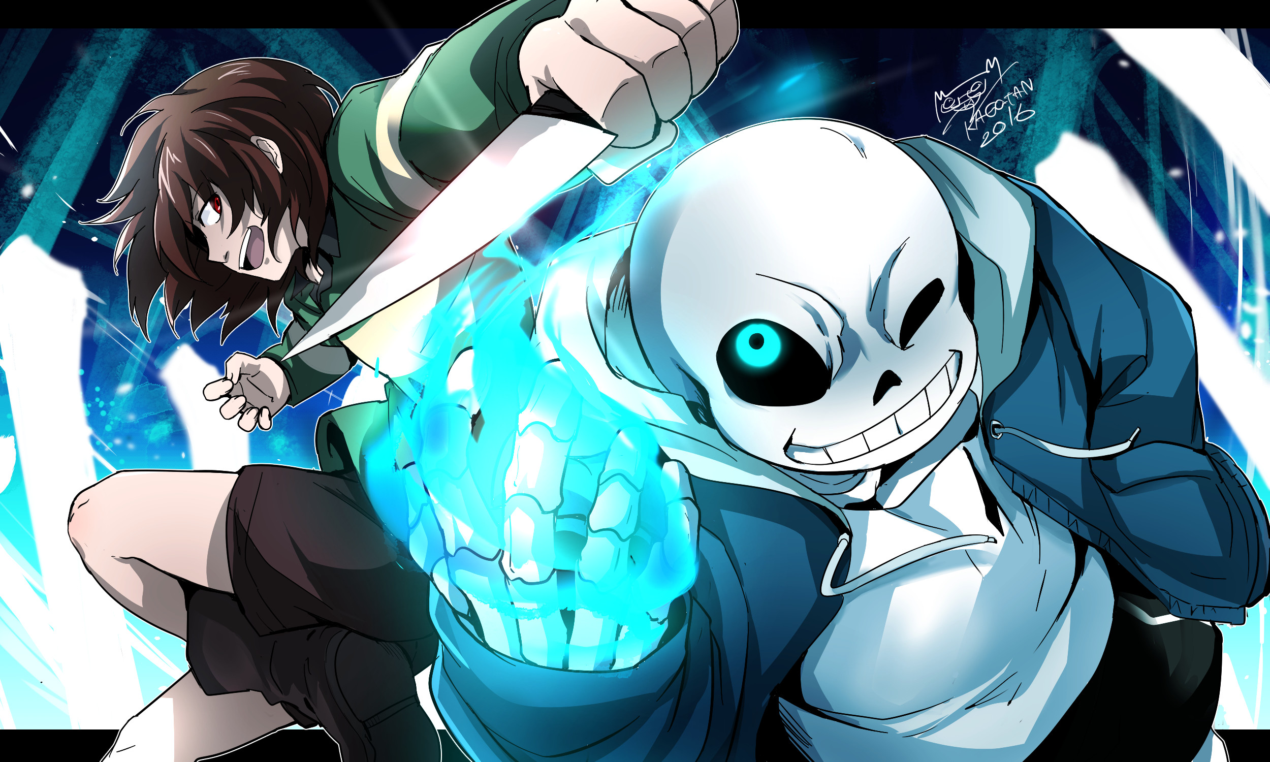 2500x1500 Sans (Undertale), Chara (Undertale) wallpaper