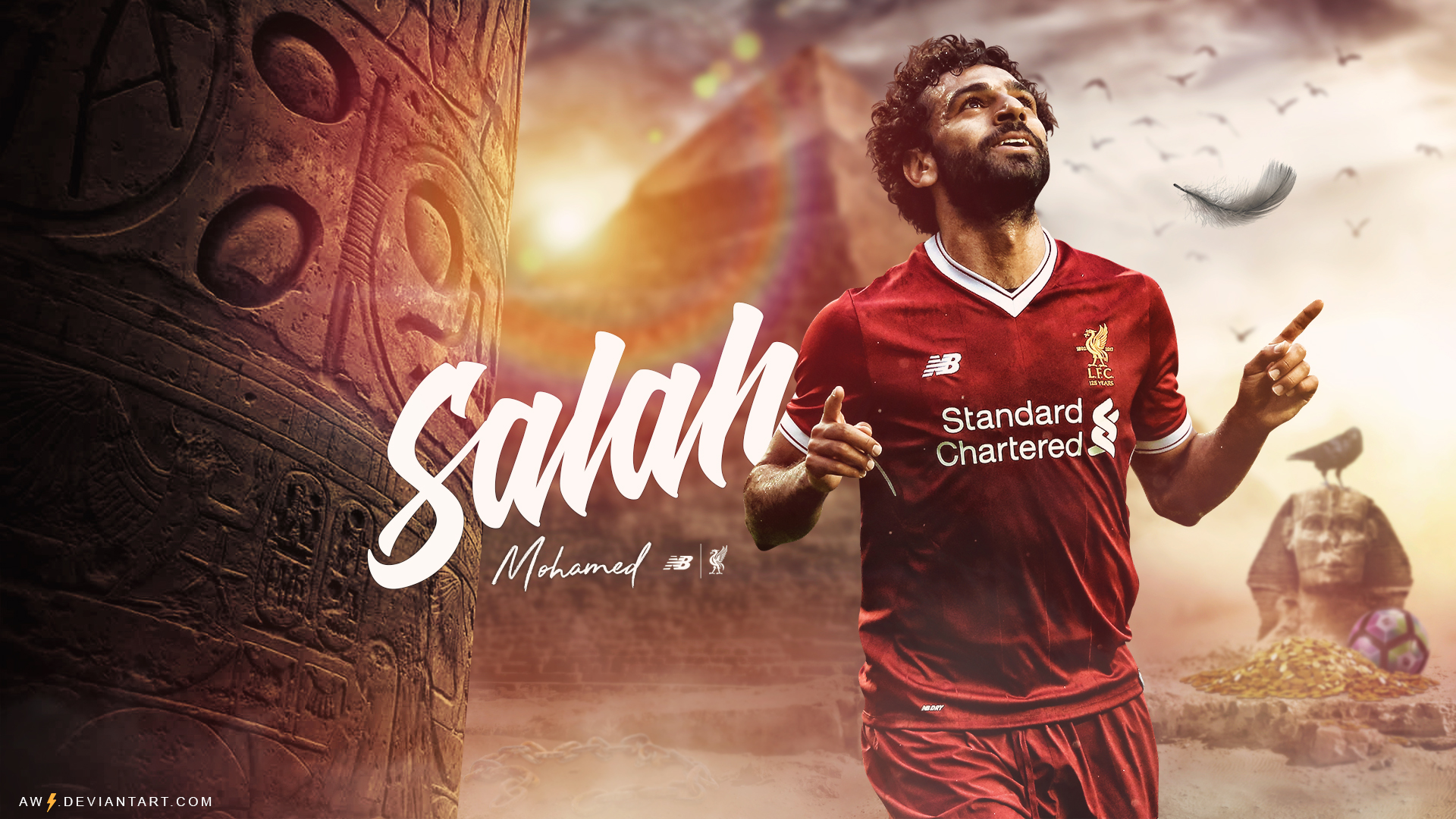 1920x1080 Soccer, Liverpool F.C., Mohamed Salah wallpaper JPG 
