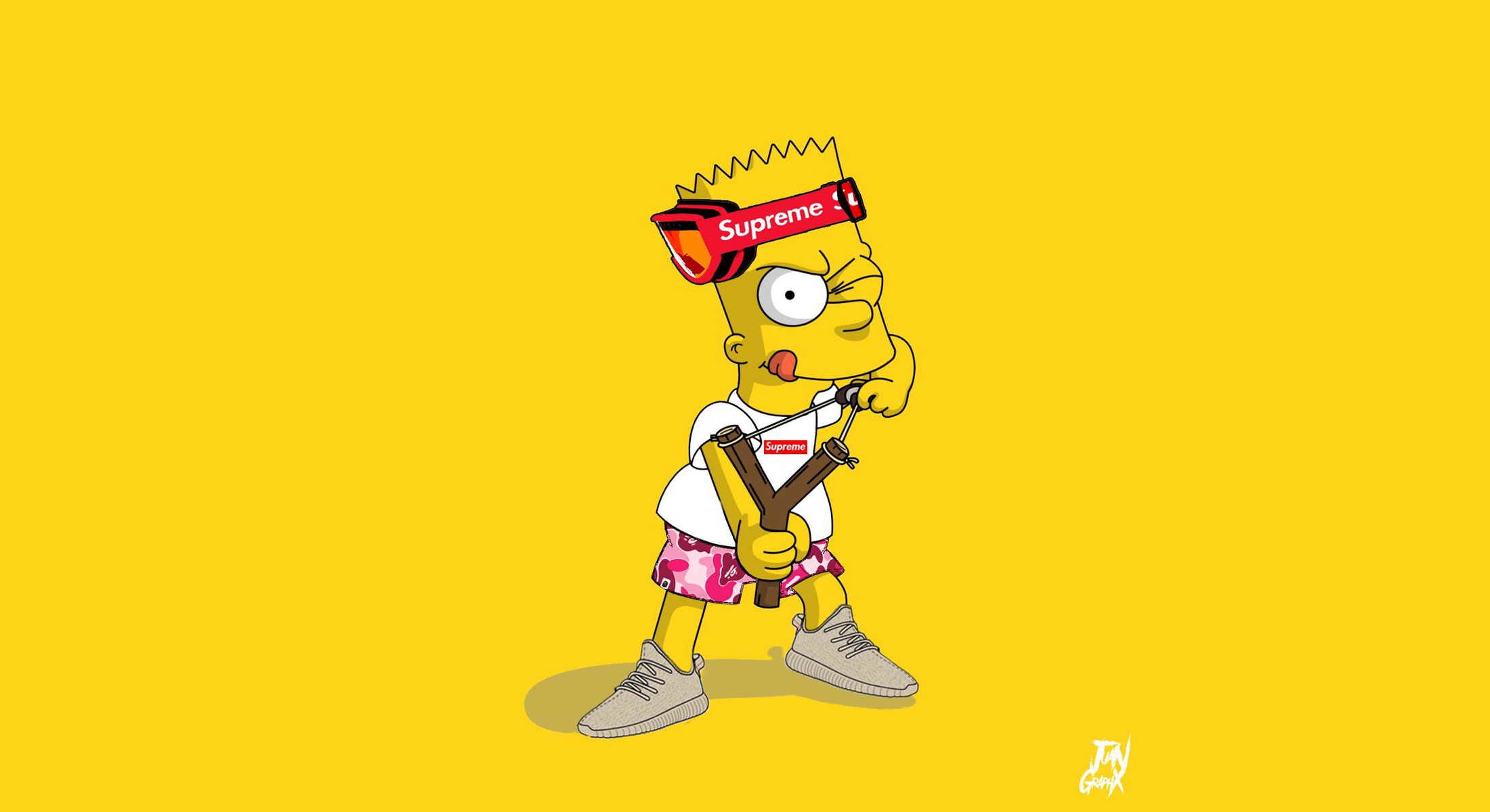 Bart Simpson, The Simpsons, Supreme (Brand) wallpaper