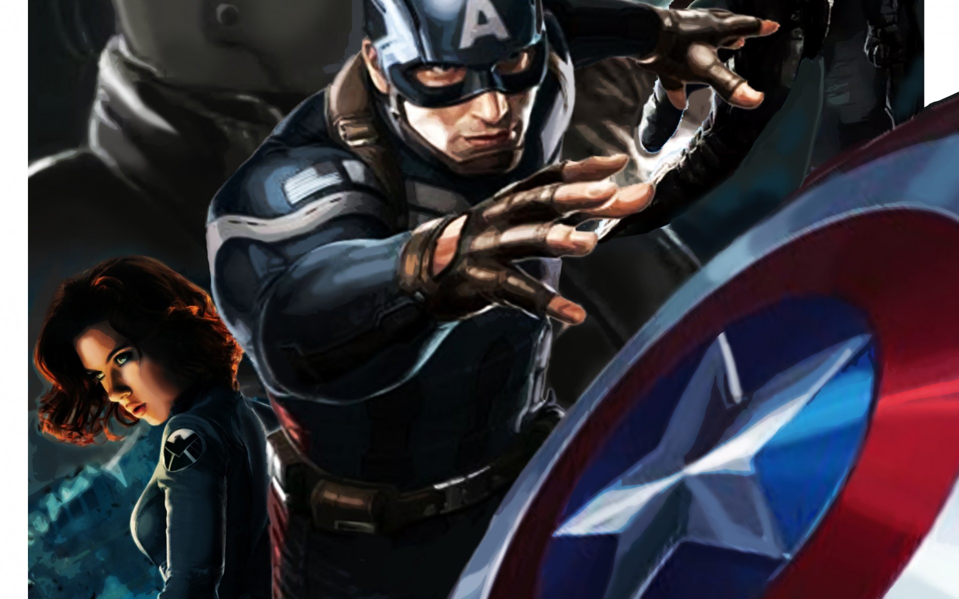 1920x1200 captain america winter soldier wallpaper for desktop. 