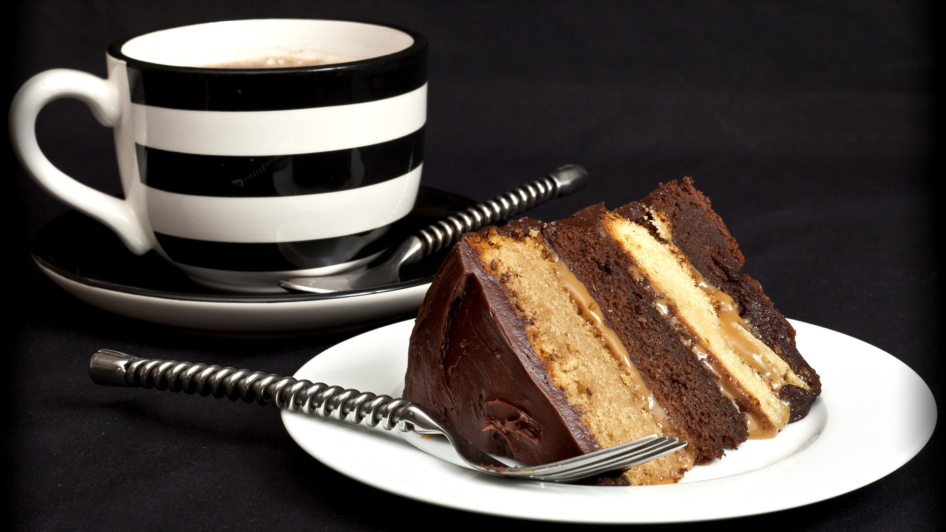 1920x1080 coffee, dessert, cake, cup, icing, chocolate