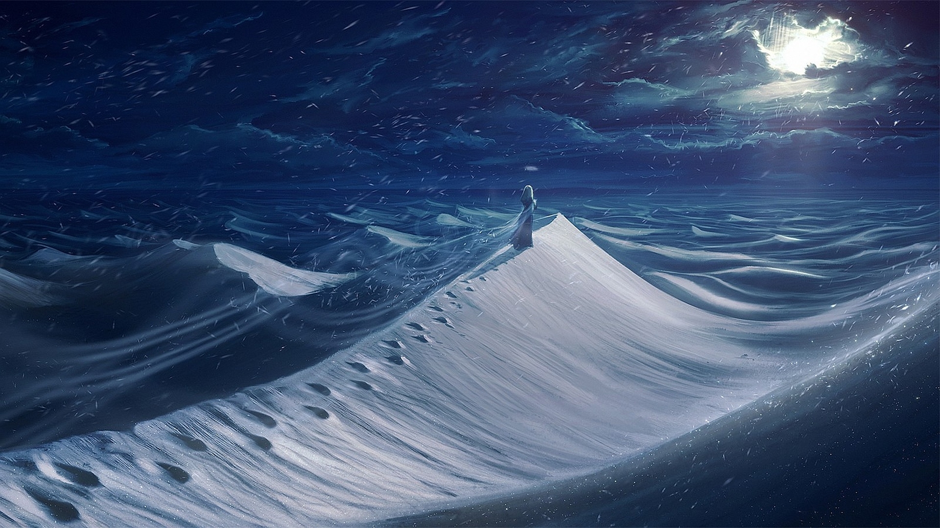 fantasy, desert, snow, magical world, magic, sahara