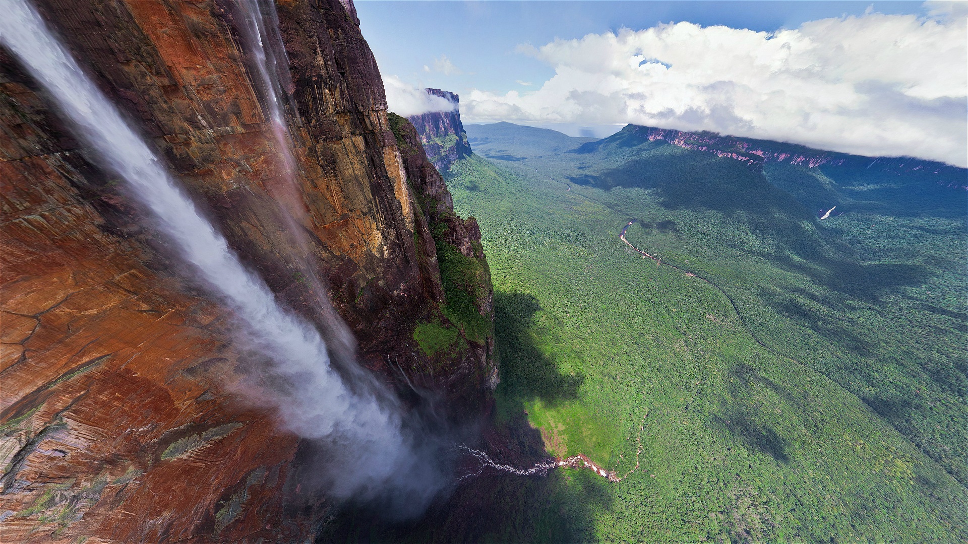 green, view, mountains, beautiful, sky